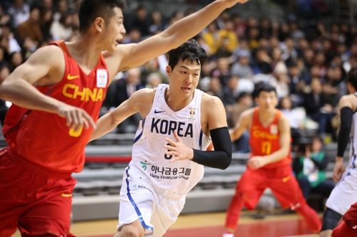 한국 농구대표팀, 중국과의 홈경기서 패배. 사진=대한민국농구협회 제공/연합뉴스