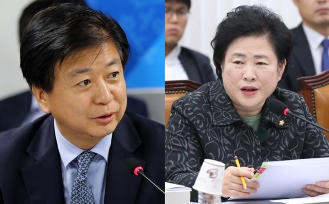 노웅래 더불어민주당 의원과 신용현 국민의당 의원. 사진=연합뉴스 제공