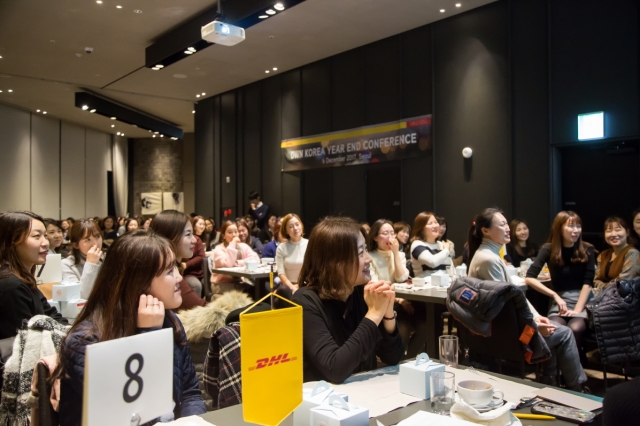 DHL코리아가 6일 서울 마포구에 위치한 신라스테이에서 여성 직원들의 리더십 향상을 위한 DHL 코리아 여성위원회 행사를 개최했다. 이번 행사에는 다양한 부서 및 직급의 DHL 코리아 여직원 약 100 여명이 참석했다. (사진=DHL코리아 제공)