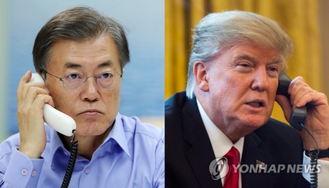 트럼프 대통령, 한미 연합훈련 연기 합의···남·북한 대화 환영