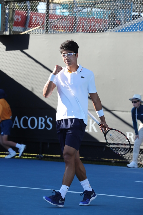 정현, 18일 호주오픈 2라운드서 상대 메드베데프와 격돌. 사진=대한테니스협회 제공/연합뉴스