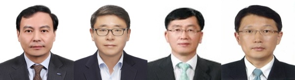 (왼쪽부터) 김학영·이승재 삼성생명 부사장, 이범·장석훈 삼성화재 부사장. 사진=각 사