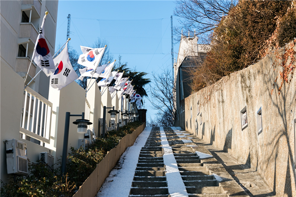 국경일을 맞아 태극기가 게양되어 있다(사진제공=대구시)