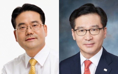 하만덕 PCA생명 부회장(왼쪽)과 김재식 미래에셋생명 대표.
