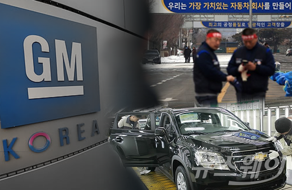 한국GM노동조합이 미국 디트로이트 GM 본사에서 해외 원정투쟁을 논의한 것으로 알려졌다. 그래픽=김현정