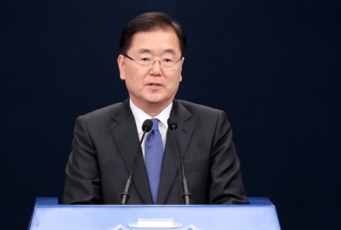 정의용 “비핵화 향한 文대통령의 확고한 뜻 전달할 것”