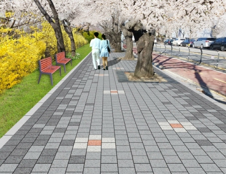 영등포구, 여의도 봄꽃길 보도 및 경관조명등 정비