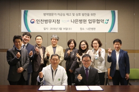 인천나은병원-인천병무청, 병역명문가 우대 MOU 체결