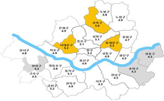서울시, 올해 1분기 주택 전월세전환율 4.8%...전년대비 소폭↓