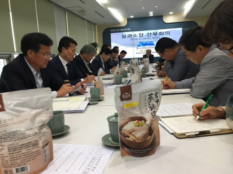 부안군 농업기술센터,부안참뽕 삼계탕 시식평가회 진행