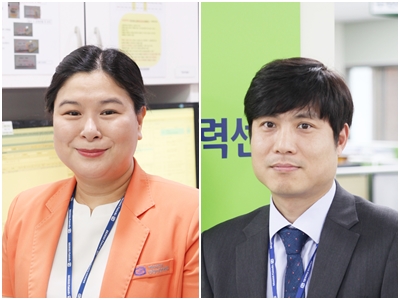 가톨릭대 인천성모병원 이순진 간호사(왼쪽)와 정동일 파트장.