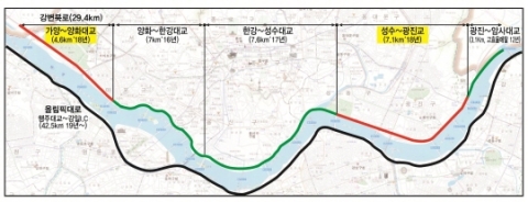 서울시, 강변북로 29.4km 전 구간 LED조명 교체