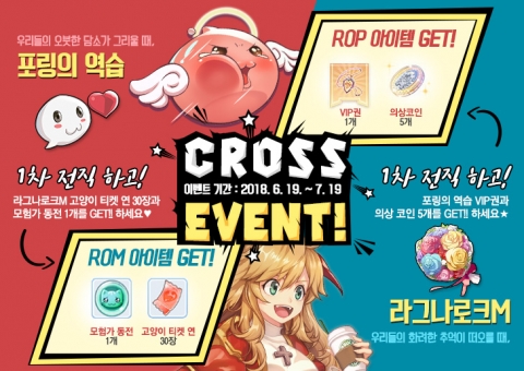 그라비티, 라그나로크M·라그나로크 포링의 역습 크로스 이벤트 실시