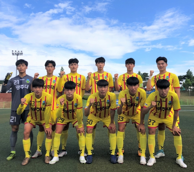 광주대, 경주대 3-1 제압 대학축구연맹전 조 1위 기사의 사진