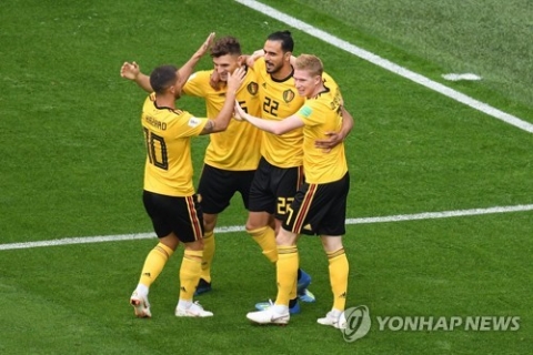 벨기에, 뫼니에 전반 4분 골···잉글랜드 상대 1-0 리드 중
