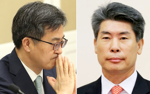 (왼쪽부터)김동연 부총리·윤종원 경제수석