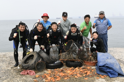 광양제철소 클린오션봉사단, 수중정화 활동 실시