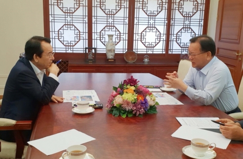 김종식 목포시장, 김부겸 장관에게 국고 지원 요청