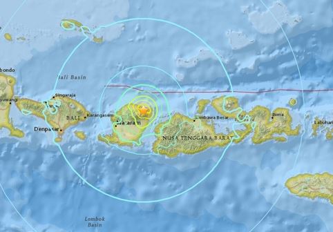 인도네시아 롬복섬에서 또다시 규모 6.3 강진 발생
