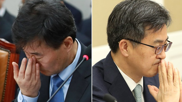 (왼쪽부터)장하성 정책실장·김동연 부총리·윤종원 경제수석