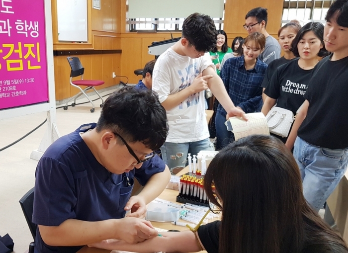 호남대 간호학과, 임상실습 위한 ‘학생건강검진’ 진행 기사의 사진