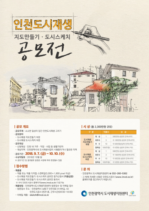 인천도시재생 지도만들기·도시스케치 공모전 개최 기사의 사진