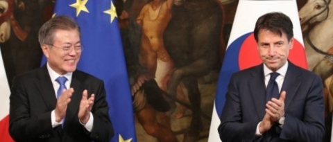 한·이탈리아 정상회담, 문 대통령 “EU, 비핵화 적극적 지지해주길”