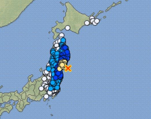 일본 도호쿠 지역 앞바다 규모 5.7 지진···“쓰나미·원전 이상 없어” / 사진=일본 기상청