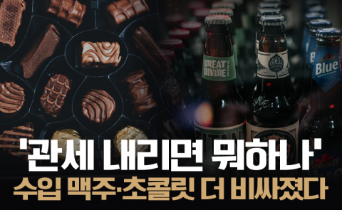 ‘관세 내리면 뭐하나’···수입 맥주·초콜릿 더 비싸졌다