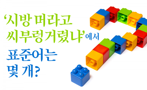 ‘시방 머라고 씨부렁거렸냐’에서 표준어는 몇 개?