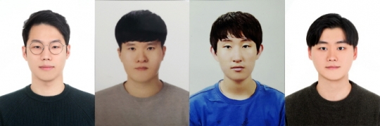 ‘3D프린팅 활용 창의 경진대회’에서 우수상을 수상한 (왼쪽부터) 한승수, 신영석, 김승하, 남관영 학생.