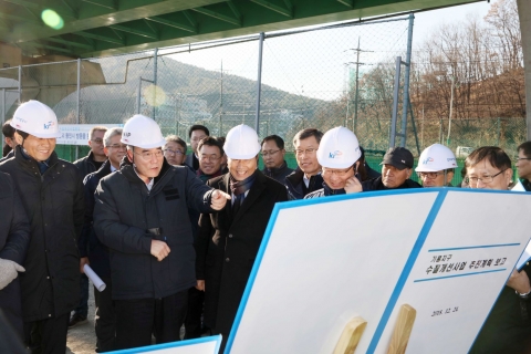 백군기 용인시장, 기흥저수지 수질개선사업 현장점검