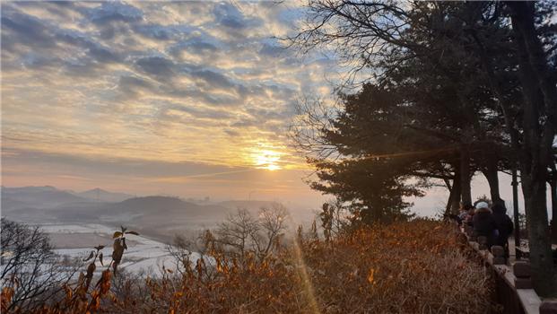 1일 행주산성에서 바라본 해돋이. 사진=고양시