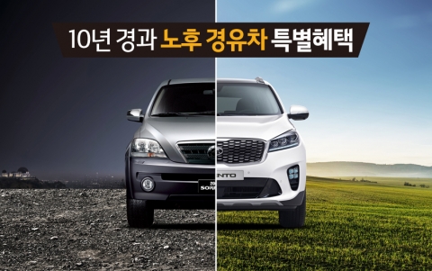 기아차, ‘10년 경과’ 노후경유차 새차로 바꾸면 최대 40만원 지원