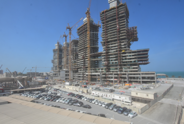 쌍용건설이 두바이에서 수주한 ‘로얄 아틀란티스 호텔’ 공사 현장 모습. 사진=쌍용건설 제공