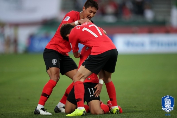 대한민국-바레인 연장전···‘김진수 추가골’로 2-1 승리, 8강행. 사진=대한축구협회