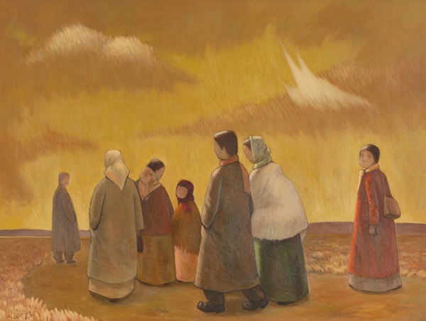 전선택, 귀로(북으로 가는 길), 1981, 97.5×130.5cm, 캔버스에 유채