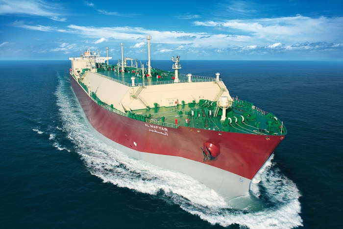 삼성중공업이 카타르로부터 수주해 건조한 세계최대급 LNG선. 사진=삼성중공업 제공
