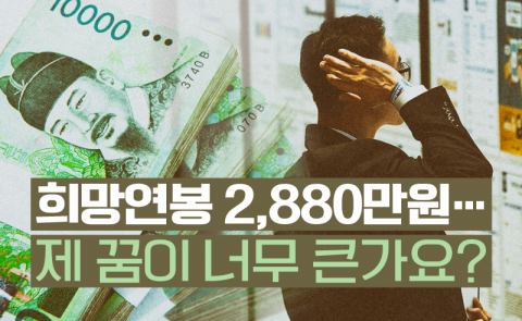 희망연봉 2,880만원···제 꿈이 너무 큰가요?