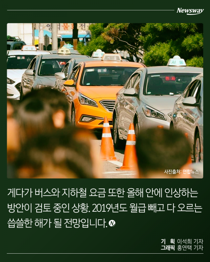 ‘기본이 3800원’ 서울 택시, 요금 인상의 역사 기사의 사진