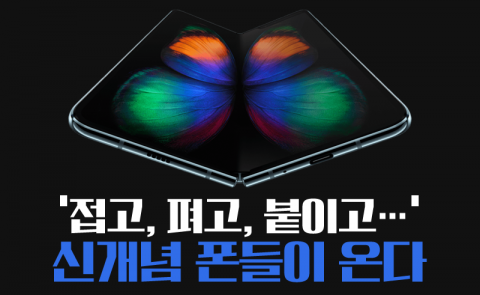 ‘접고, 펴고, 붙이고···’ 신개념 폰들이 온다