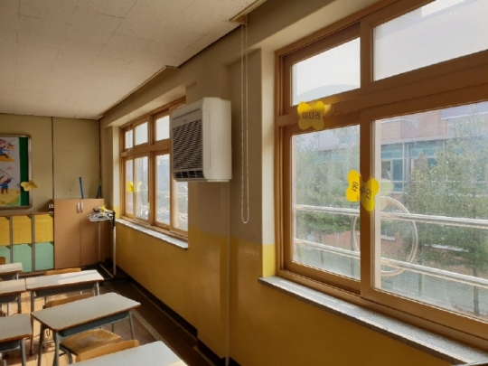 교실에 설치된 공기청정기. 사진=인천시교육청