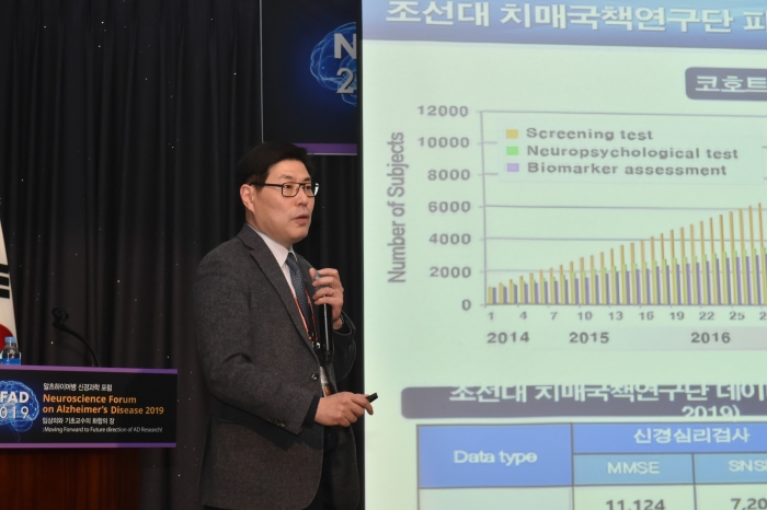 최근 개최된 NFAD 2019행사에서 강연하는 이건호 단장