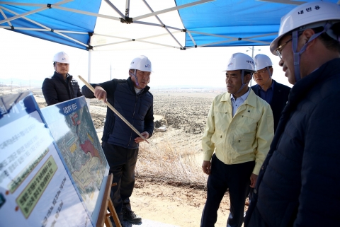 농어촌공사 김인식 사장, 고창 농촌용수개발사업 현장 점검