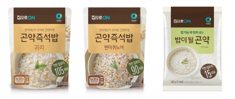 대상, 청정원 집으로ON 곤약 푸드 3종 선봬