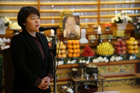 조명자 수원시의회 의장, 故 용담 안점순 할머니 애도