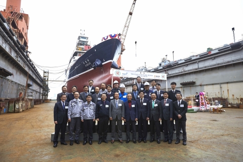 동원산업, 신형 선망선 ‘주빌리’호 진수식 전개