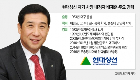 배재훈 현대상선 사장, ‘책임경영’ 자사주 매입···취임 후 여섯 번째