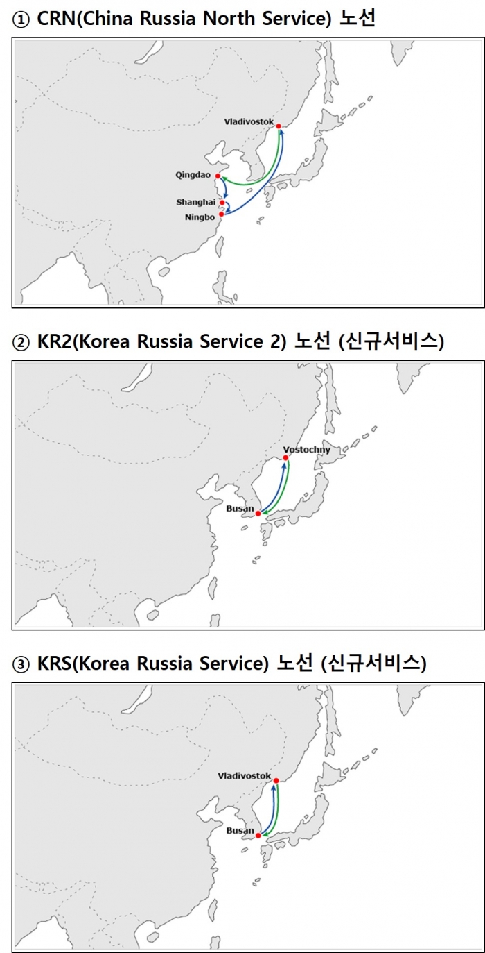 신규 서비스 노선. 사진=현대상선 제공