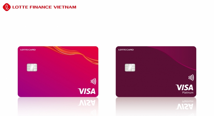 ‘롯데파이낸스 비자(LOTTE FINANCE VISA)’ 카드(왼쪽), ‘롯데파이낸스 비자 플래티넘(LOTTE FINANCE VISA Platinum)’ 카드(오른쪽) 이미지. 사진=롯데카드 제공